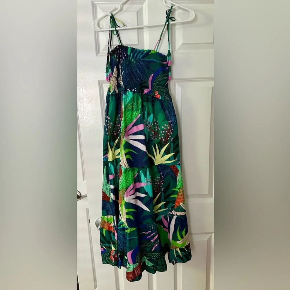 Farm Rio Tie Strap Midi Dress - Picture 2 of 2